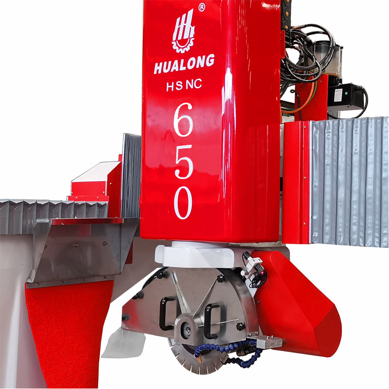 HUALONG HSNC-500 cnc granit mermer Tezgahlar için 3 eksenli enterpolasyonlu Otomatik Taş Kesme Makinesi