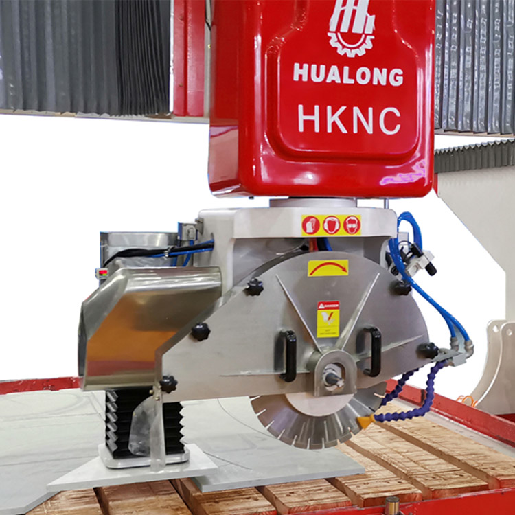 HUALONG makineleri HKNC serisi çok amaçlı köprü CNC Taş Kesme Makinesi granit mermer döşeme tezgahı için 5 eksen gördüm