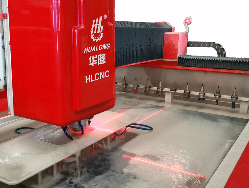 HUALONG 3 Eksenli CNC Taş makineleri HLCNC-3319 granit işleme düzlemi oyma makinesi tezgahı kesme için merkezi